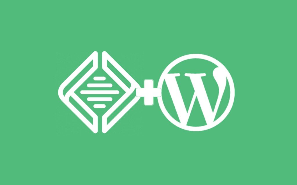 Logo do Local e WordPress sobre fundo verde.